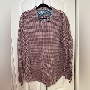 Robert Graham - Business Holiday Long Sleeve Plaid Button Up Red Checkered Shirt